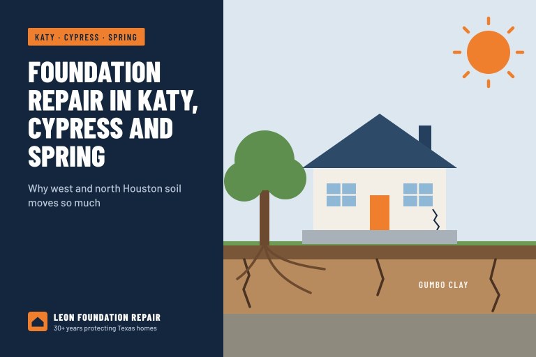 Foundation Repair in Katy, Cypress and Spring: Why West and North Houston Soil Moves So Much